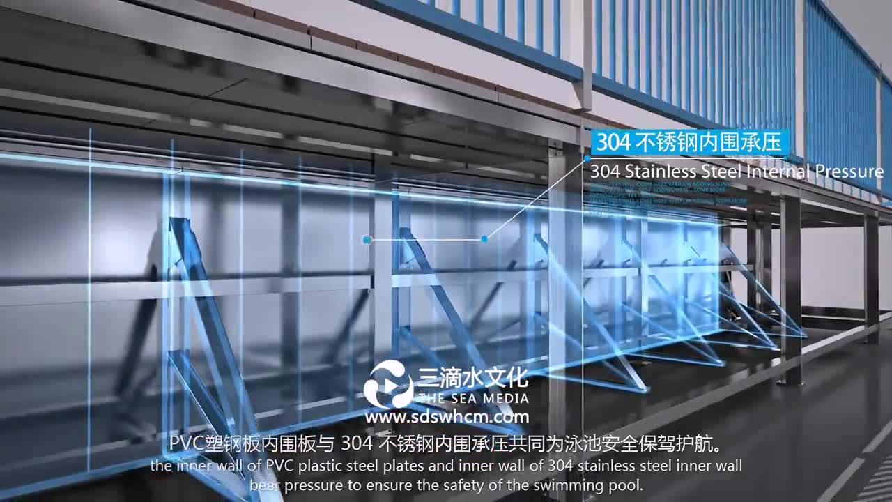 工業動畫制作--宏正拼裝泳池